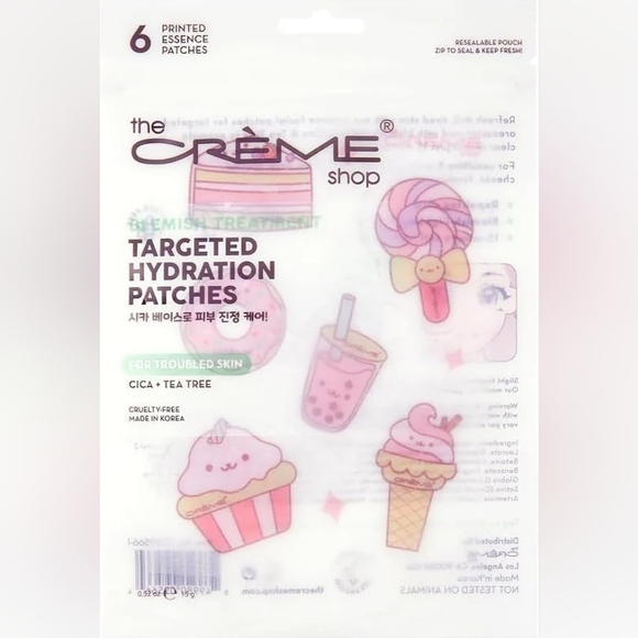 The Crème Shop Targeted Hydration Patches, Cica & Tea Tree, Set of 3, NIB - Picture 2 of 4
